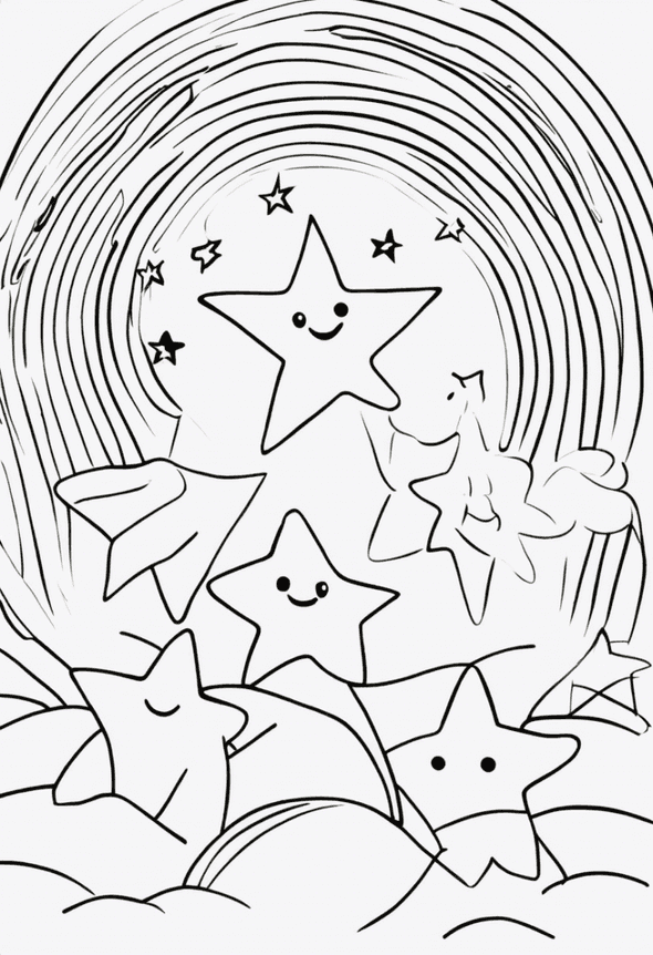 Happy stars playing hide and seek