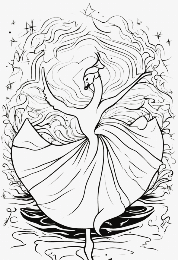 A swan dancing ballet